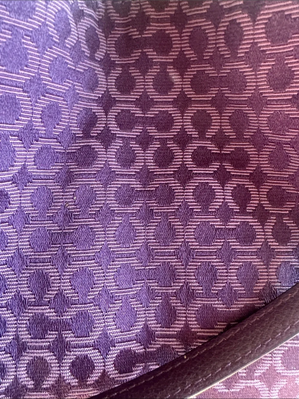 Coach Madison Phoebe Plum Signature Jacquard Shoulder Bag